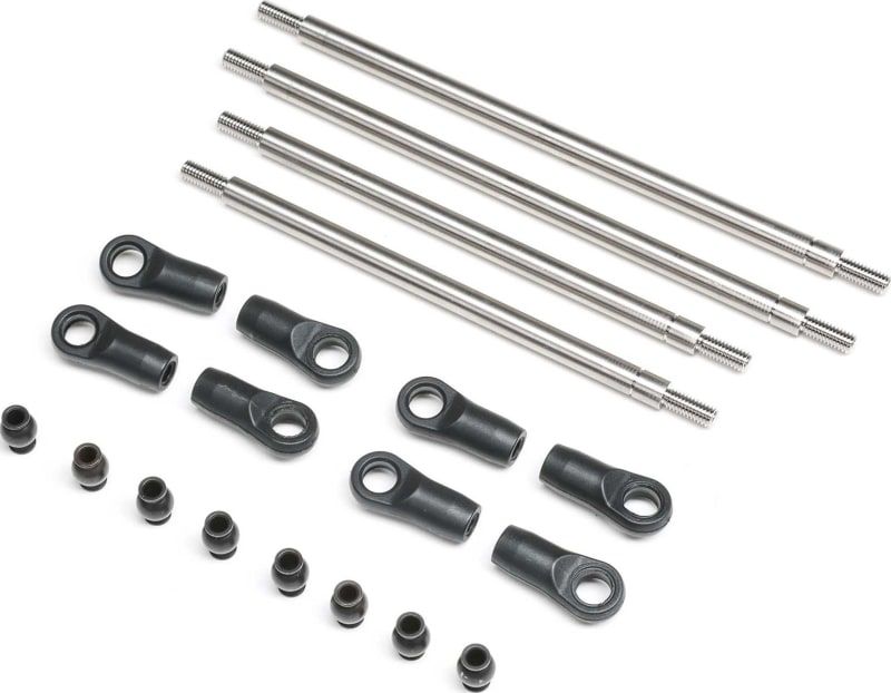Axial Rear Upper/Lower 4WS Links Set, Titanium (AXI-2207) for AXP8 Gilamon