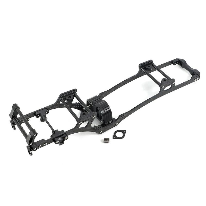 Carbon Fiber LCG Chassis Kit for 1/10 SCX10 (Frame Rails + Skid Plate Set) — Banggood