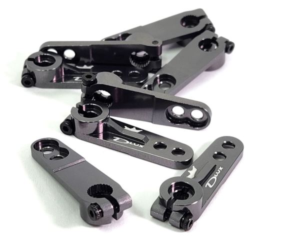 DLUX 25mm Slim Clamping Servo Horn, 25-Spline Aluminum