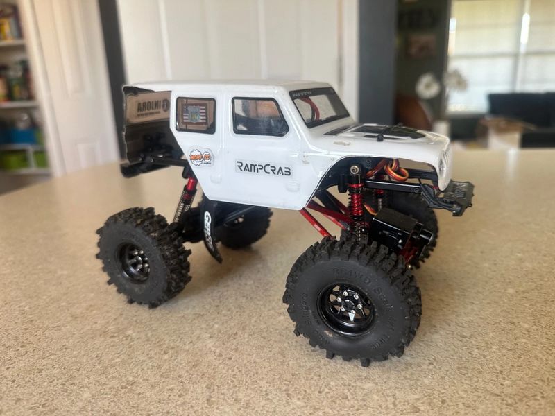 Axial SCX24 Jeep Wrangler JLU — Upgraded RTR Bundle (INJORA motor, RampCrab carbon LCG chassis) (Used)