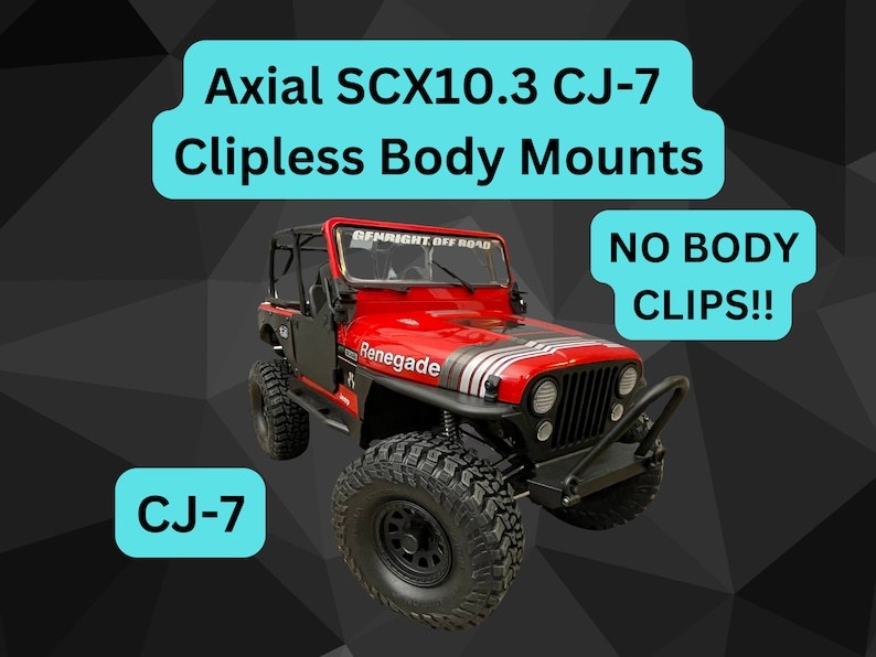 Axial SCX10 III CJ-7 Clipless Body Latch System — Fine Laser Designs