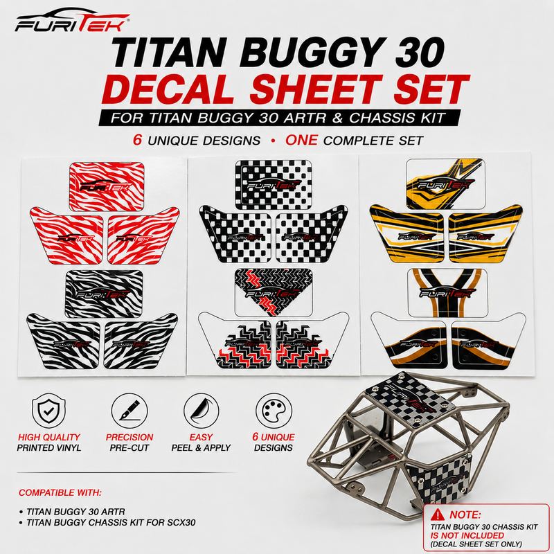 FURITEK TITAN BUGGY 30 DECAL SHEET FOR TITAN BUGGY 30 ARTR & CHASSIS KIT