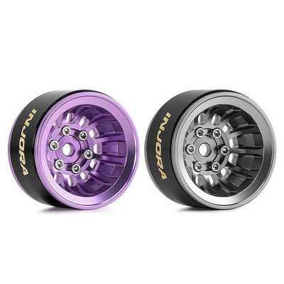 INJORA 1.0" Turbine Deep Dish -4.7mm Offset Wheels for Micro Crawlers (W1015) (4)
