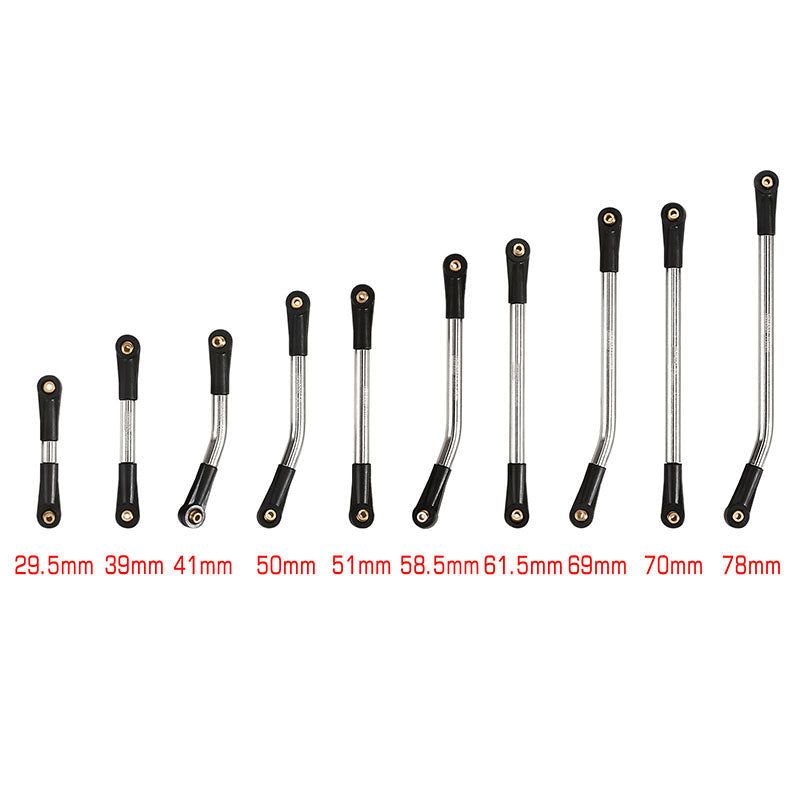 INJORA 1 Pair Stainless Steel High Clearance Chassis Links for SCX24 Mods