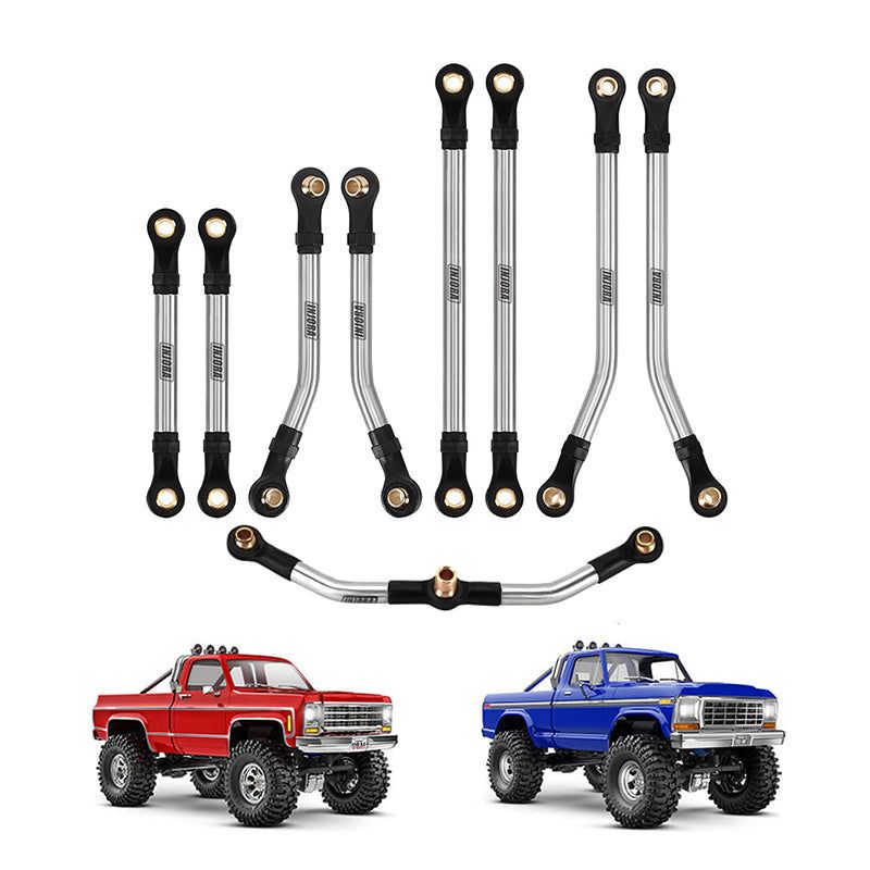 INJORA Stainless Steel High Clearance Links Set for 1/18 TRX4M High Trail K10 F150