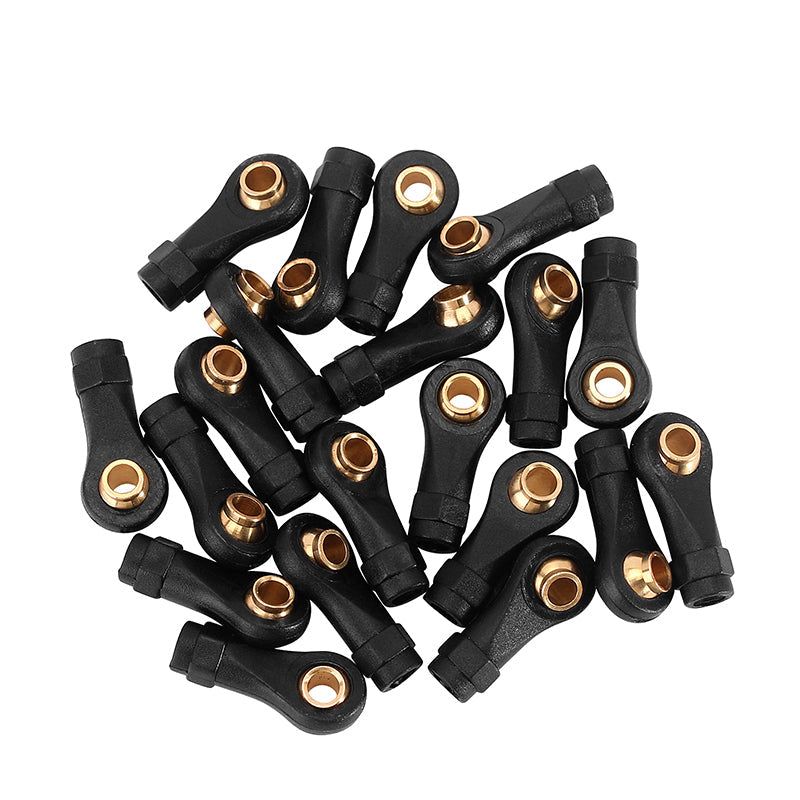 INJORA 20Pcs Plastic Rod Ends with Brass Pivot Ball Bushings for INJORA TRX4M Links
