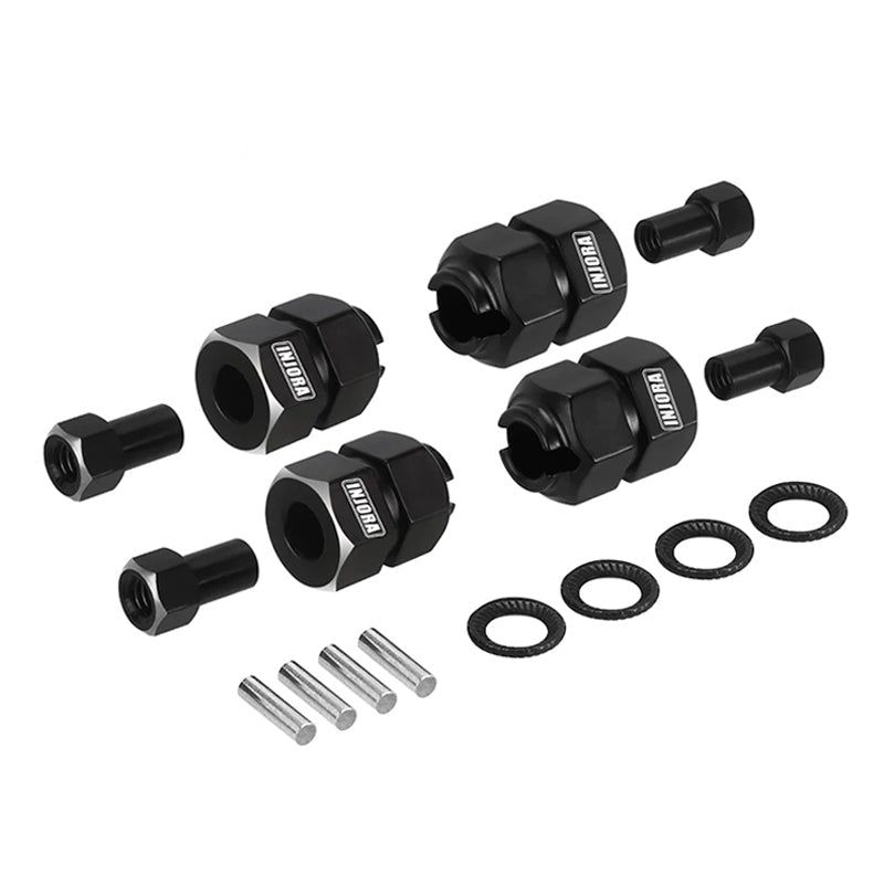 INJORA 9mm(+5mm) Extended Wheel Hexes for 1/18 TRX4M