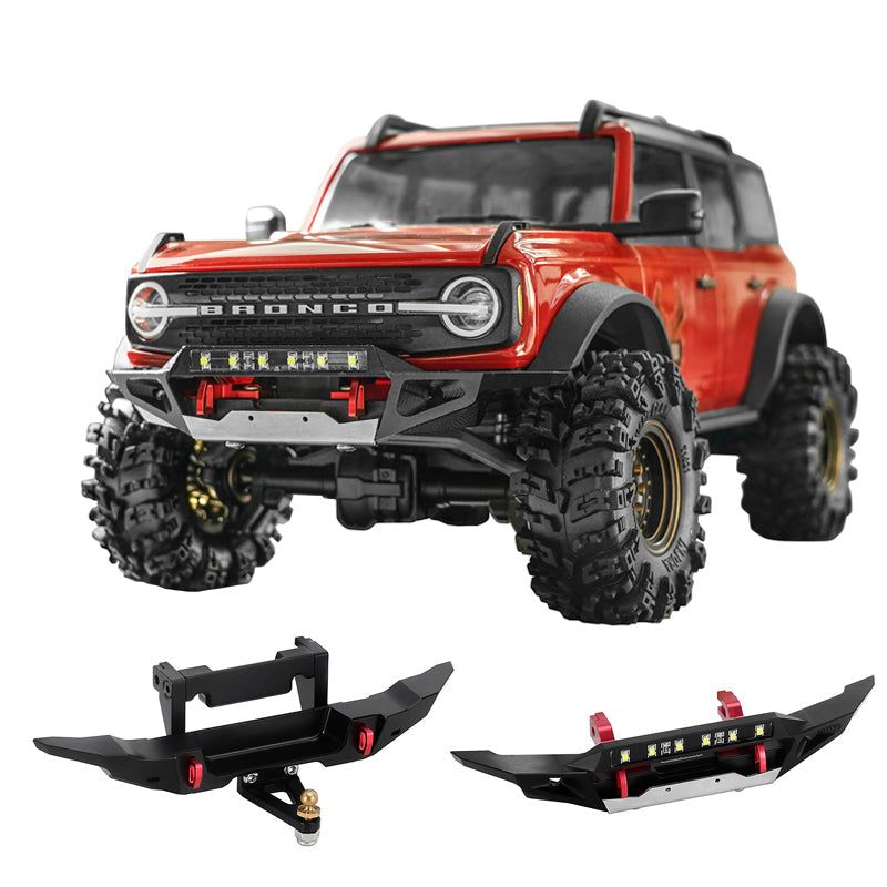 INJORA CNC Aluminum Bumper with Light Bar for 1/18 TRX4M Bronco (4M-85)