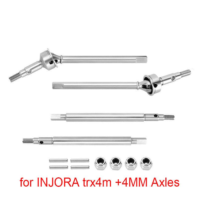 INJORA Stainless Steel Axle Shafts for INJORA TRX4M +4mm Axles