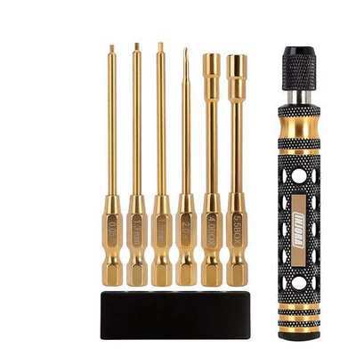 INJORA 6-in-1 Quick-Change Hex Screwdrivers + Nut Drivers RC Tool Kit for FCX24/SCX24/AX24 (Tool-LSD35)