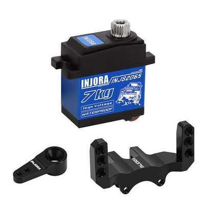 INJORA 7KG Waterproof 2065 Servo with Mount & Horn for 1/24 Axial SCX24 Upgrade