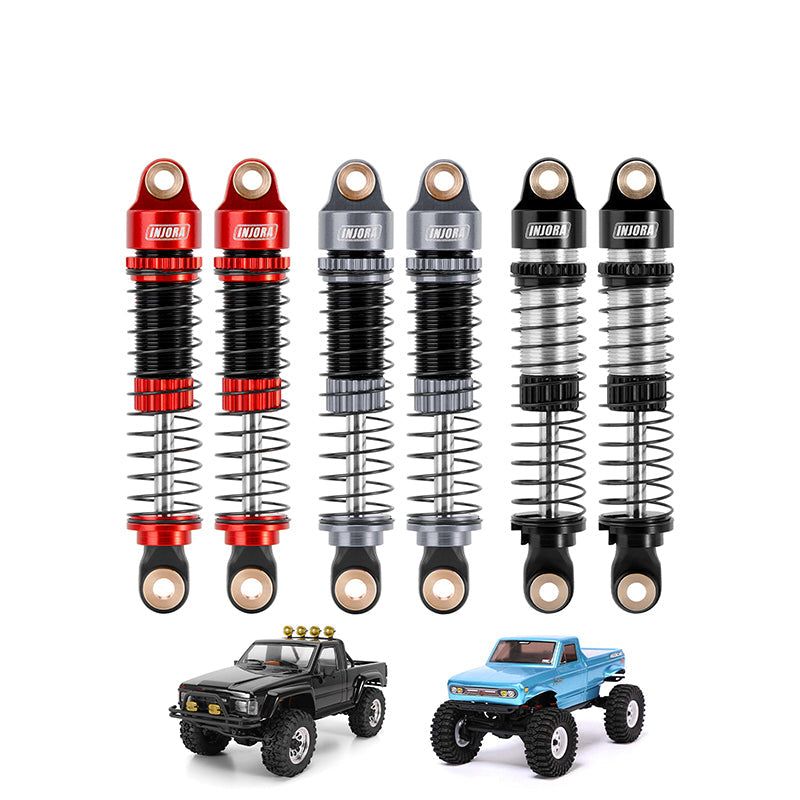 INJORA 53mm Threaded Oil Shocks for 1/18 Redcat Ascent-18 HPI Venture18