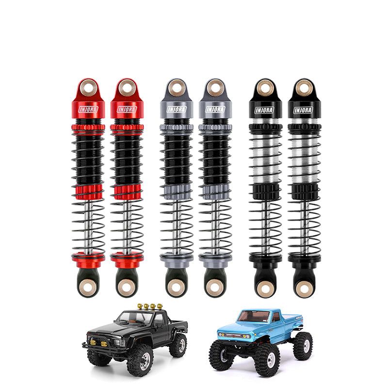 INJORA 59mm Long Threaded Oil Shocks for 1/18 Redcat Ascent-18 HPI Venture18