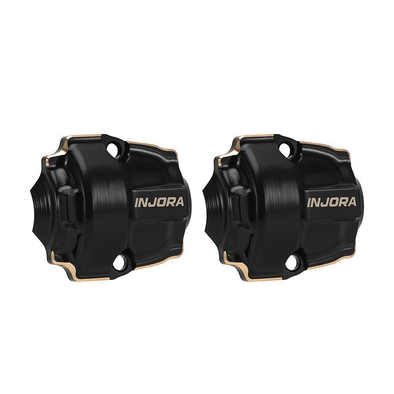INJORA Black Coating Brass Diff Covers for 1/32 Redcat Ascent-32 V1 V2 (ASC32-07)