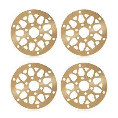 INJORA Brass Wheel Faces for 1.3" ModuWheel (4pc)