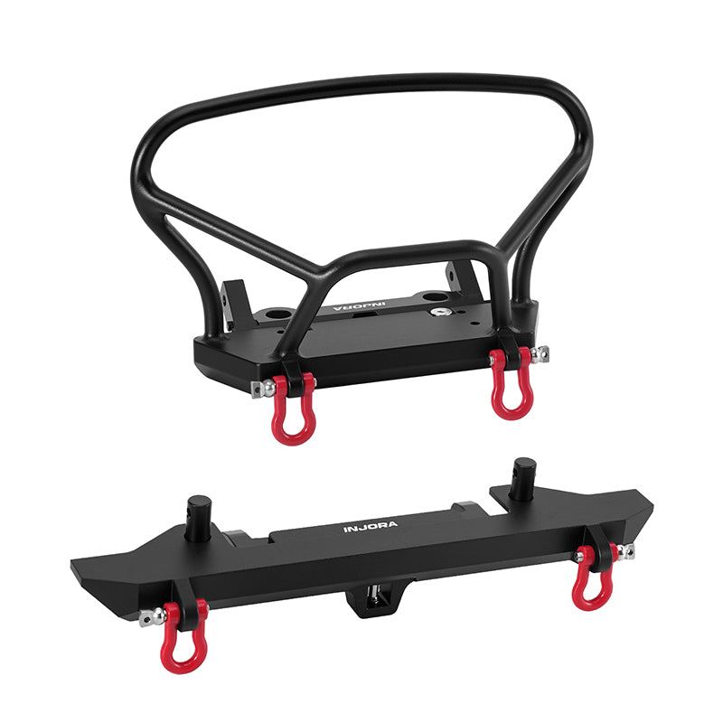 INJORA CNC Aluminum Tube Front & Rear Bumpers for 1/10 SCX10 III CJ-7