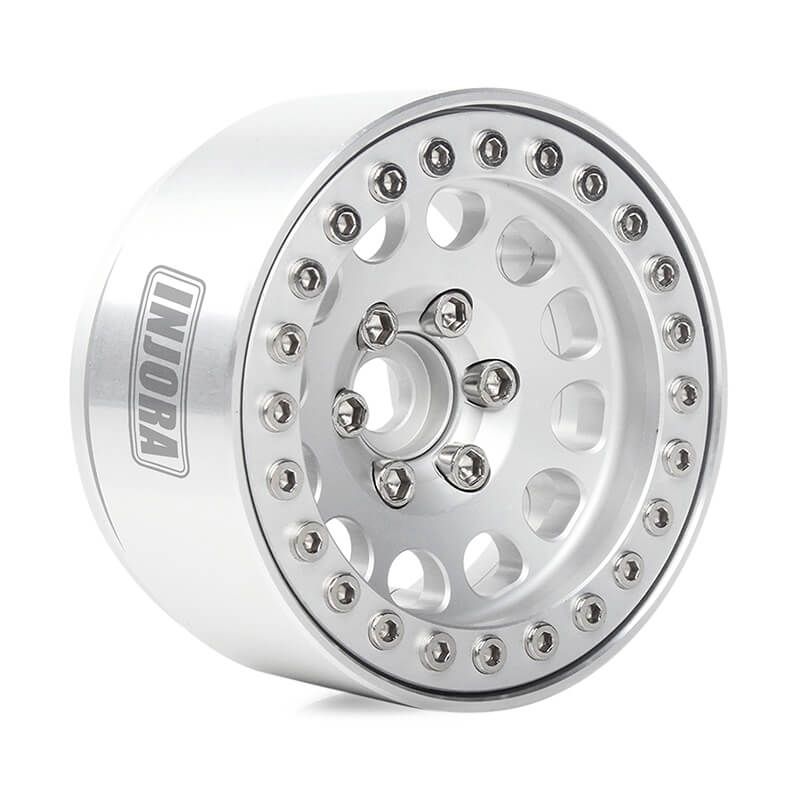 INJORA 4PCS 1.9" Aluminum Beadlock Wheels for 1/10 RC Crawler