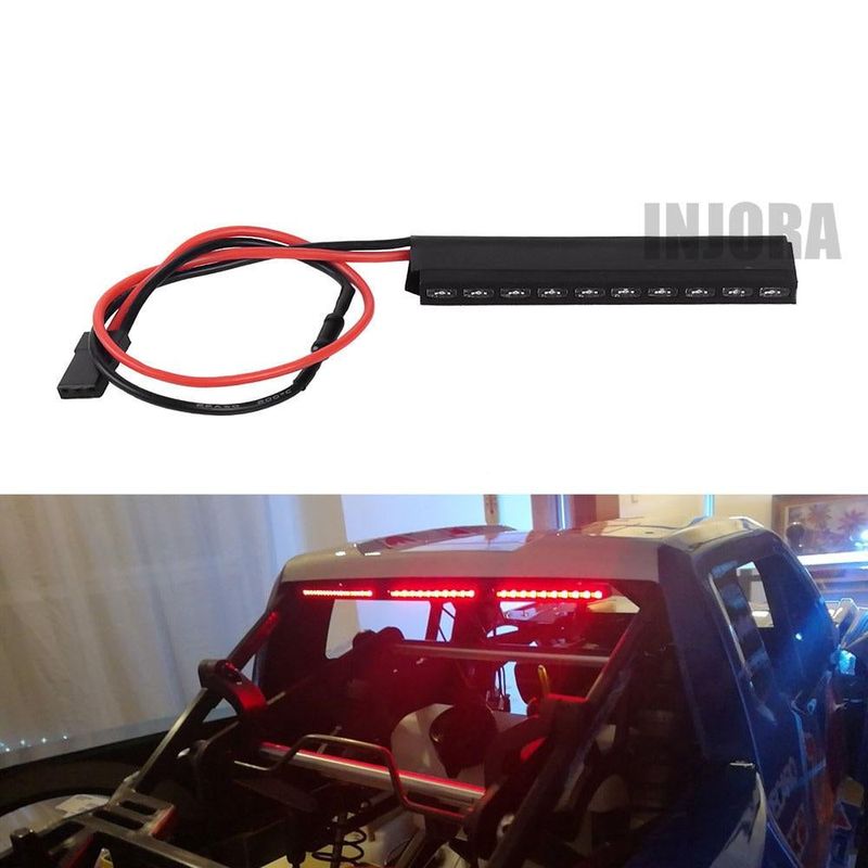 INJORA 1PCS 32/62mm Red LED Brake Light Lamp for 1/10 RC Car