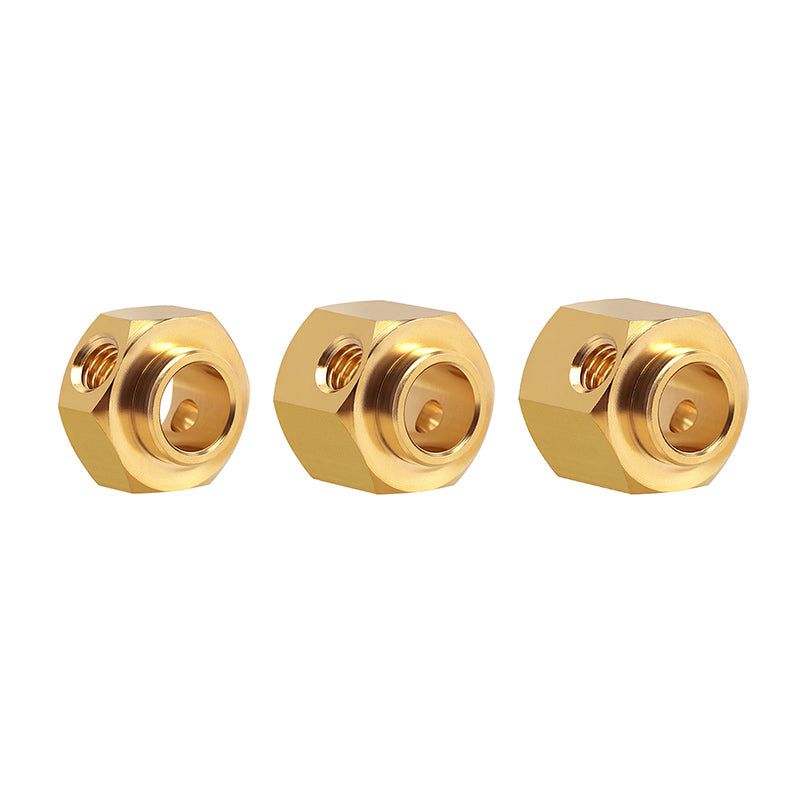 INJORA 4PCS 5/8.5/10mm Heavy Brass 12mm Wheel Hex Extenders for Traxxas TRX4