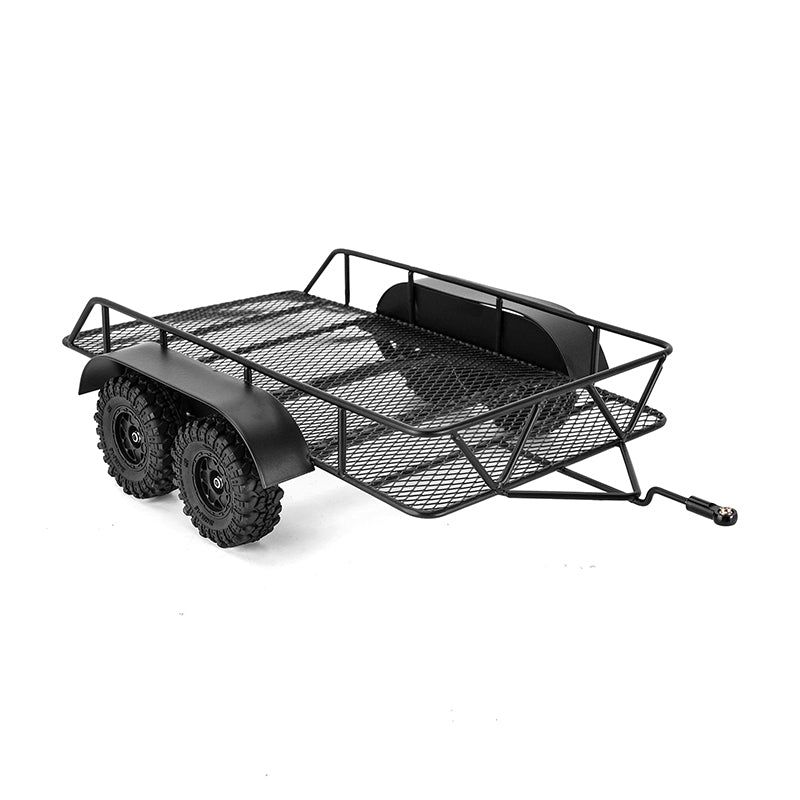 INJORA Metal Hitch Mount Trailer for 1/18 RC Crawler TRX4M