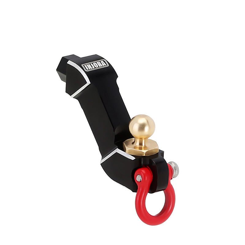 INJORA Aluminum Trailer Tow Hitch with Brass Ball for 1/18 FMS FCX18