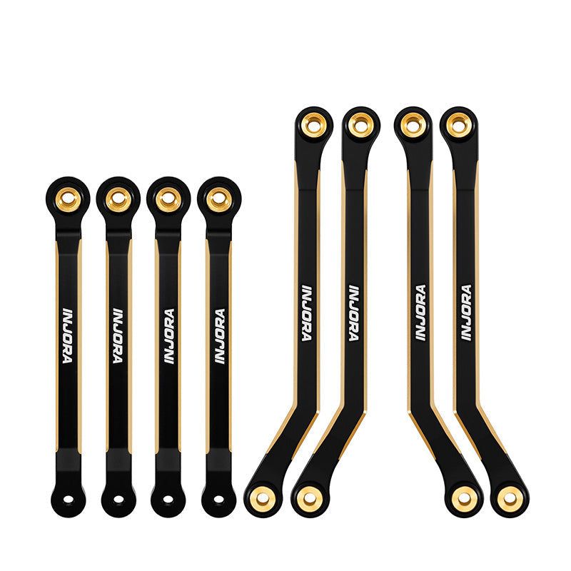 INJORA Black Brass High Clearance Chassis Links for 1/18 FMS FCX18 LC80