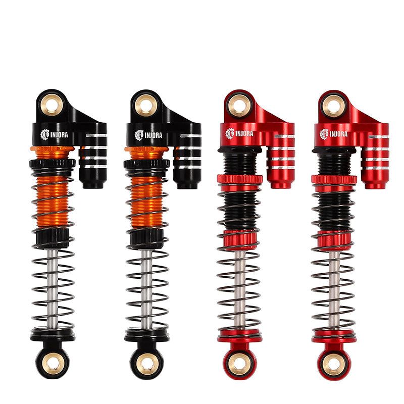 INJORA 45mm Aluminum Threaded Oil Shocks with Fake Reservoir for FMS FCX24 FCX18