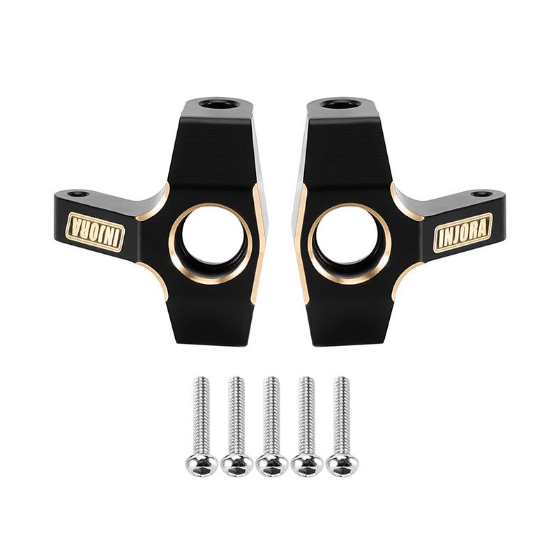 INJORA Black Brass Steering Knuckles for 1/24 FMS FCX24M