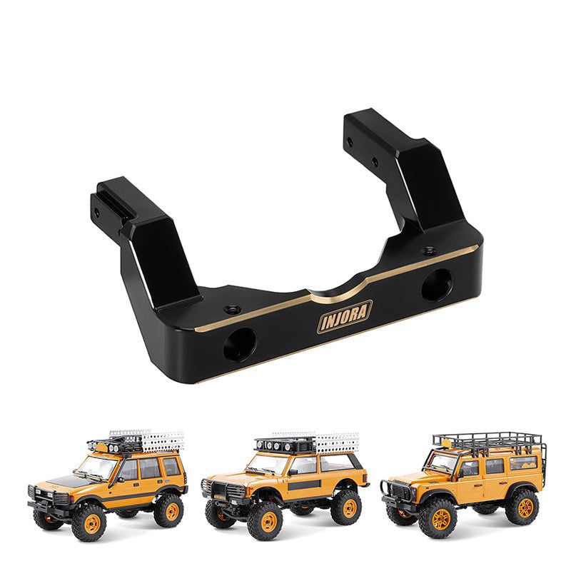 INJORA Black Brass Front Bumper Mount for 1/24 FMS FCX24M