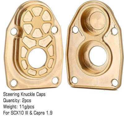 INJORA Heavy Duty Brass Portal Steering Knuckle (SCX10 III / Capra 1.9 UTB)
