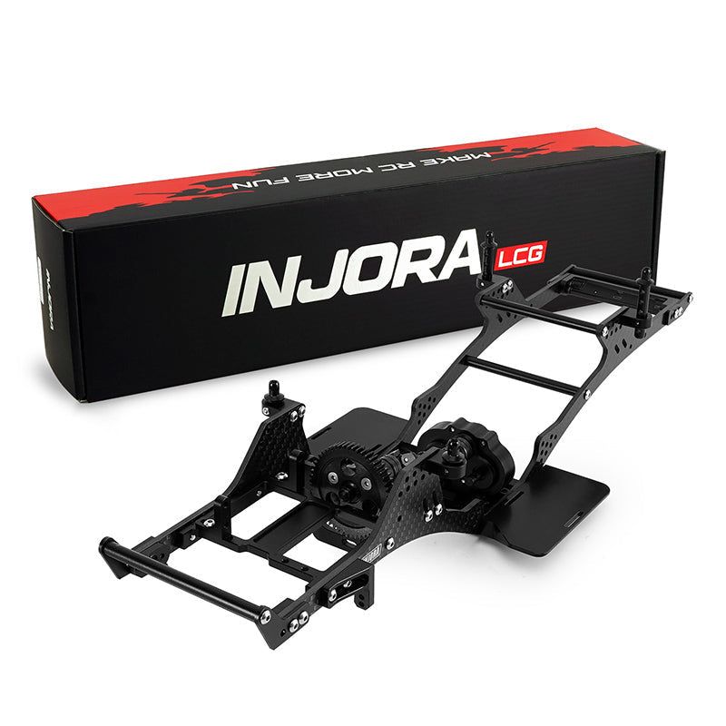 INJORA INC-10F LCG Carbon Fiber Chassis Kit with Front-Mounted Transmission (CMS) — 1/10