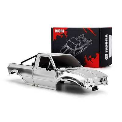 INJORA IR60-18 Pickup Hard Body for 1/18 TRX4M Defender/Bronco (Chrome, IR60-CH)