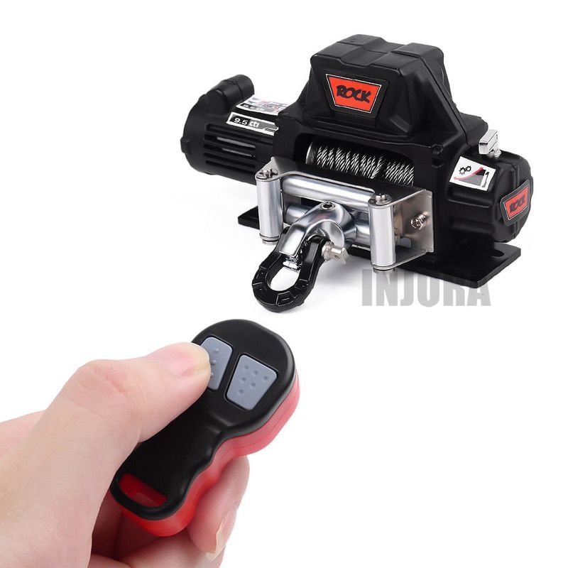 INJORA Metal Automatic Winch Wireless Remote Controller System
