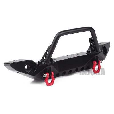 INJORA Metal Front Bumper with LED Lights for 1/10 RC Crawler
