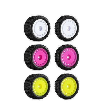 INJORA Pre-mounted Pin Buggy Tires & Wheels for 1/24 Losi Micro-B