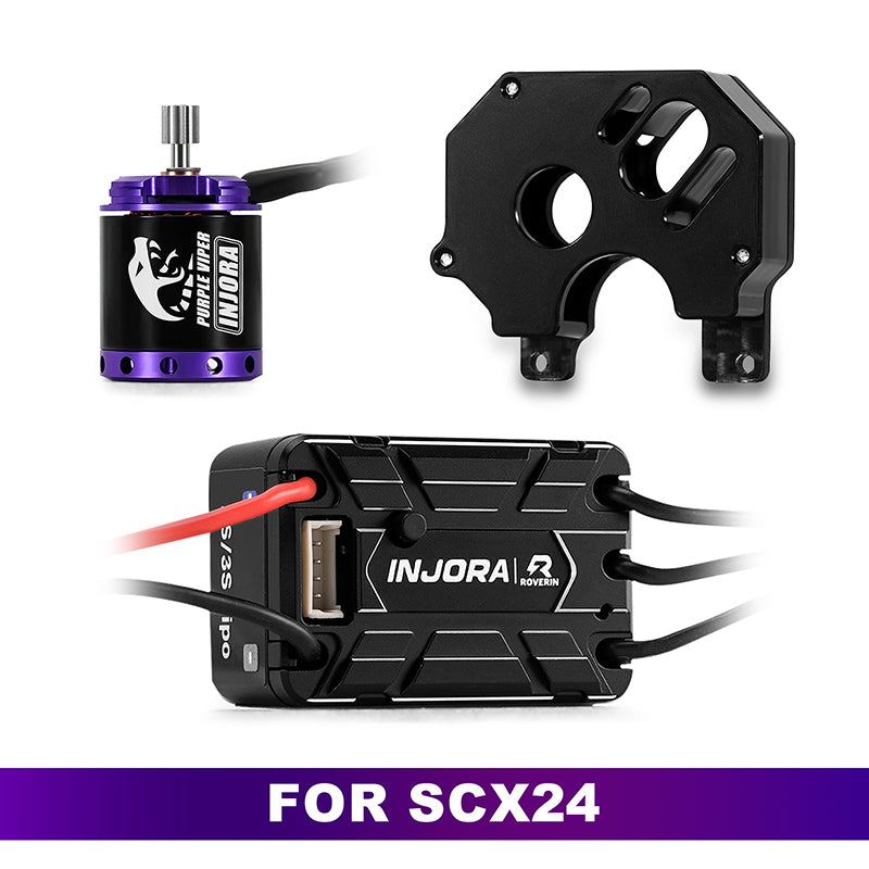 INJORA Roverin OR30 Brushless ESC & 1721 Purple Viper Motor for 1/24 SCX24