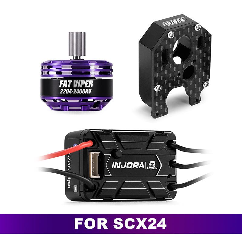 INJORA Roverin OR30 Brushless ESC & 2204 Fat Viper Motor for 1/24 SCX24