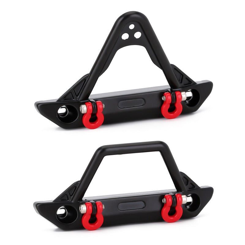 INJORA Metal Front Stinger Bumper with Lights for SCX24 Jeep Wrangler Gladiator