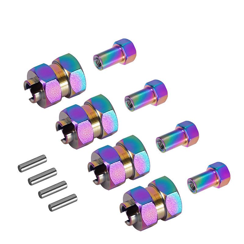 INJORA 9mm(+5mm) Stainless Steel Extended Wheel Hexes For 1/24 SCX24 AX24