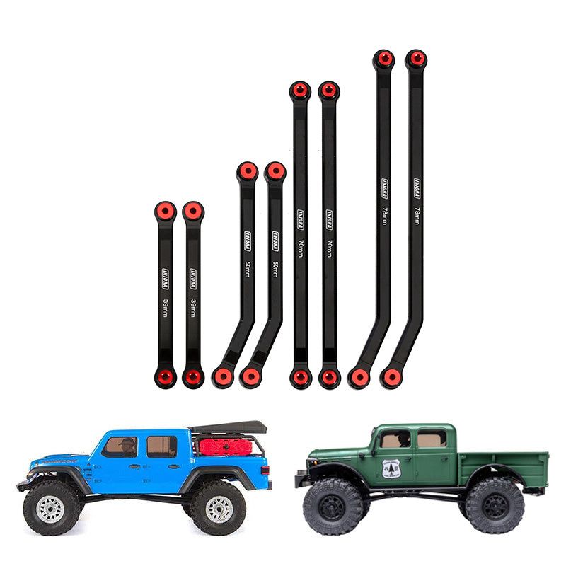 INJORA 8PCS Aluminum High Clearance 4 Links Kit for Axial SCX24 Gladiator Power Wagon
