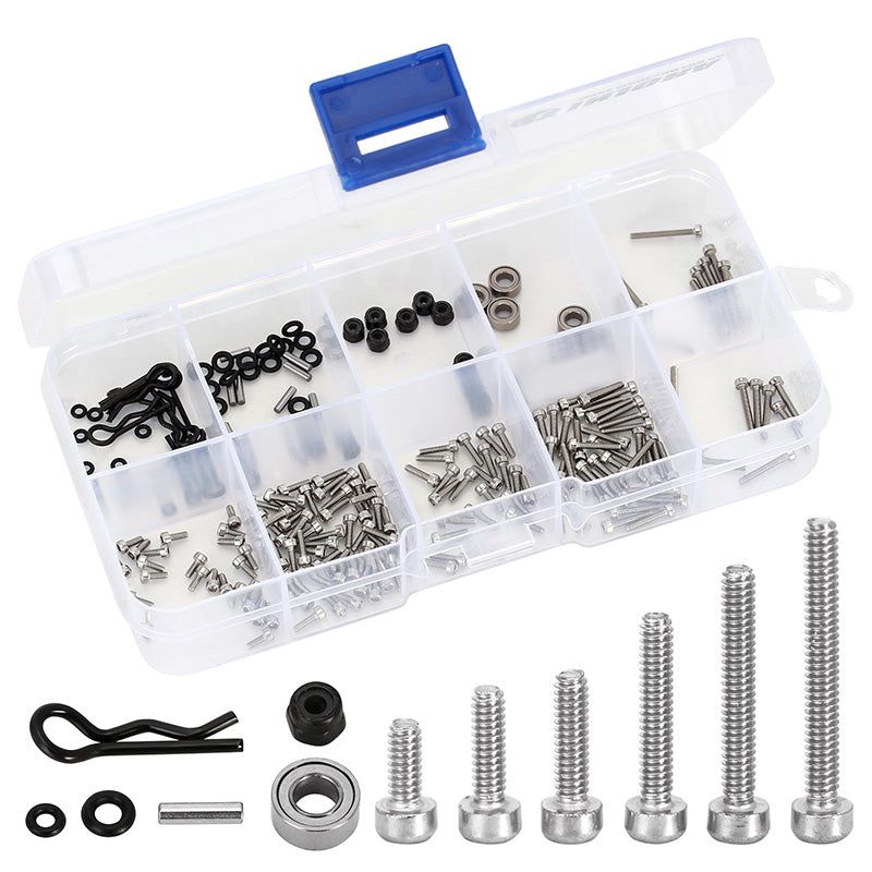 INJORA White Box M1.4 Screws Kit for Axial SCX24 (205pcs)