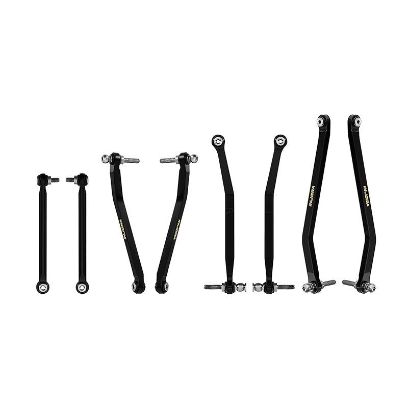 INJORA Black Brass High Clearance Chassis Links for 1/30 SCX30, 99mm Wheelbase