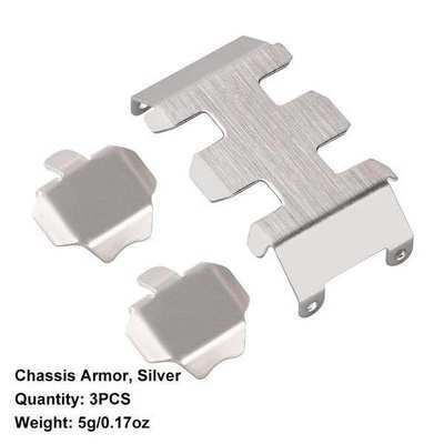 INJORA Stainless Steel Chassis Armor + Gearbox/Axle Protector for SCX24