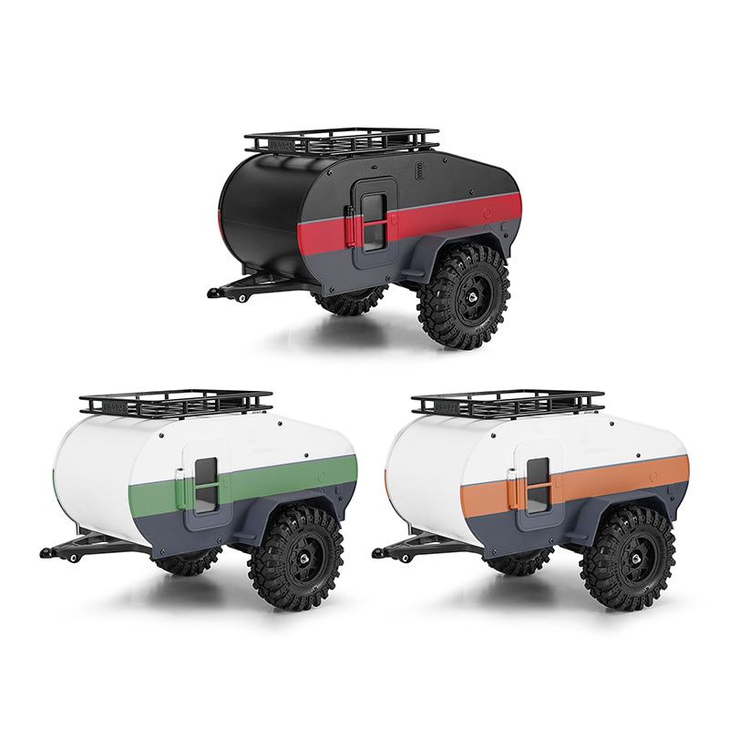 INJORA Scale Teardrop Trailer with Hitch for 1/24 Axial SCX24