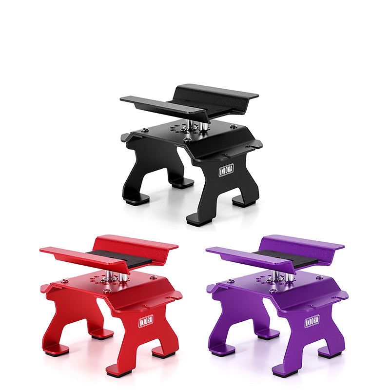 INJORA Aluminum RC Car Stand with Shock Holder for 1/24 1/18 RC Crawler