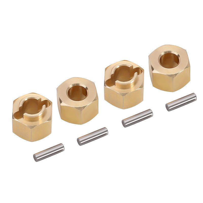 INJORA 4PCS 5/6/7/10mm Brass Wheel Hex Hub Extenders for 1/18 TRX4M Upgrade (4M-02)