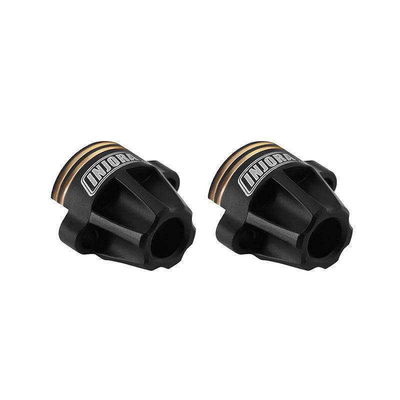 INJORA Black Brass Rear Axle Caps for 1/18 HPI Venture18