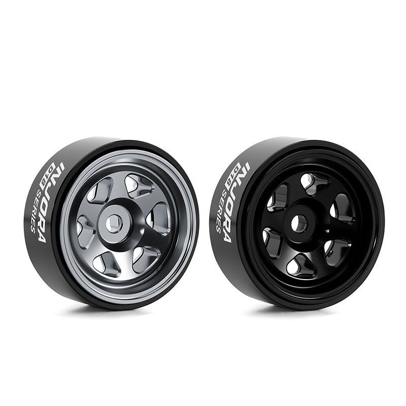 INJORA 0.7" D18 6-Spoke Aluminum Wheels for 1/30 SCX30 (W7001) (4)