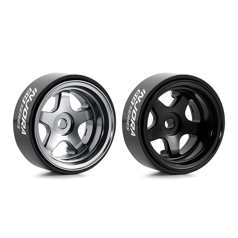 INJORA 0.7" D18 5-Spoke Aluminum Wheels for 1/30 SCX30 (W7002) (4)