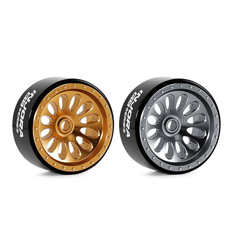 INJORA 0.7" D19 Ripple Aluminum Wheels for 1/30 SCX30 (W7005) (4)